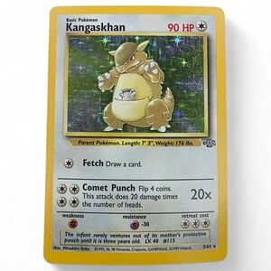 🎇 Holo Vintage 90s Kangaskhan Jungle Pokemon Trading Card